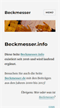 Mobile Screenshot of beckmesser.info